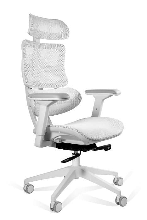 Ergonomic office chair seat white mesh | thomasmoebel.eu