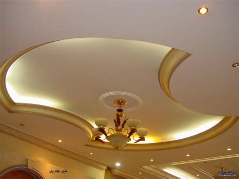 4 Curved gypsum ceiling designs for living room 2015