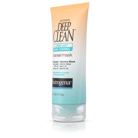 Neutrogena Deep Clean Long-Last Shine Control Facial Cleanser/Mask, 6 ...