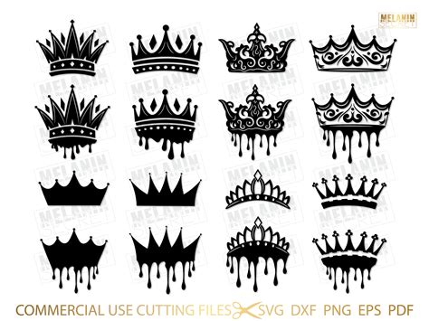 Crown Svg Bundle Queen Crown Svg King Crown Crown Vector Etsy Crown ...