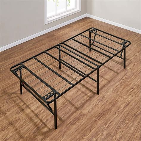 Mainstays 18" High Profile Foldable Steel Bed Frame, Powder-Coated Steel, Twin - Walmart.com ...