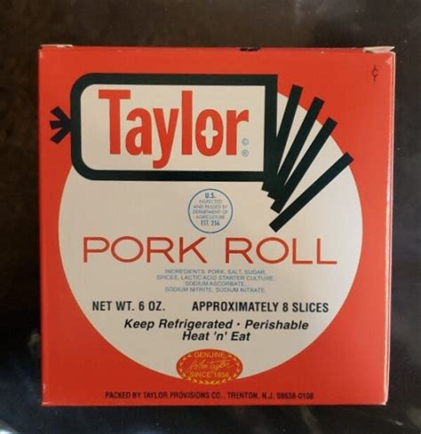 Taylor Ham Pork Roll, 6oz – Abma's Farm