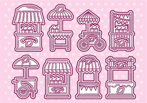 Lemonade Stand Vector Icons 114412 Vector Art at Vecteezy