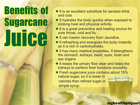 19 Unique Benefits of Sugarcane Juice, You must know - My Health Only