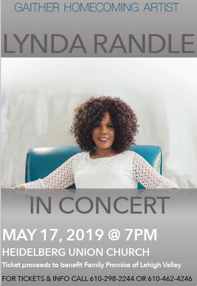 Lynda Randle Concert! | Heidelberg Township