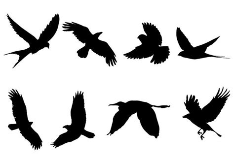 Flying Bird Silhouette Vector 93686 Vector Art at Vecteezy