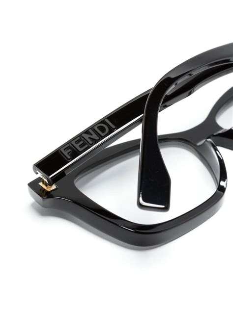 Fendi Eyewear Polished square-frame Glasses - Farfetch