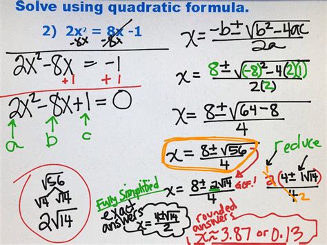 ShowMe - proof quadratic formula