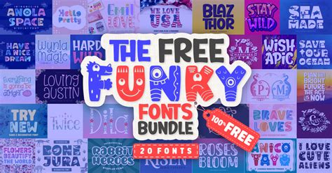 The Free Funky Fonts Bundle Bundle · Creative Fabrica