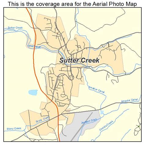 Aerial Photography Map of Sutter Creek, CA California