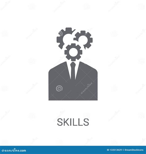 Skills Icon With Settings Sign. Skills Icon And Customize, Setup, Manage, Process Symbol Cartoon ...