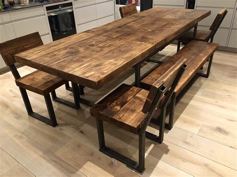 Reclaimed Industrial Chic 6-10 Seater Extending Dining Table | Etsy ...