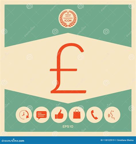 Sterling symbol icon stock vector. Illustration of element - 118122919