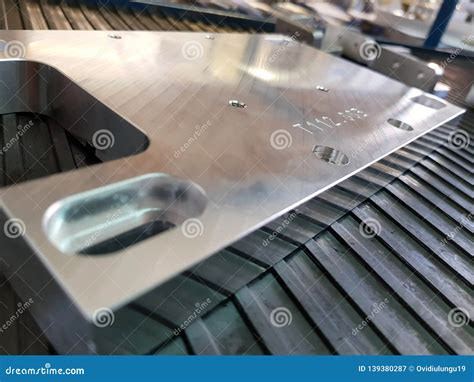 Custom Metal Part Manufactured in Milling Machine Stock Image - Image ...