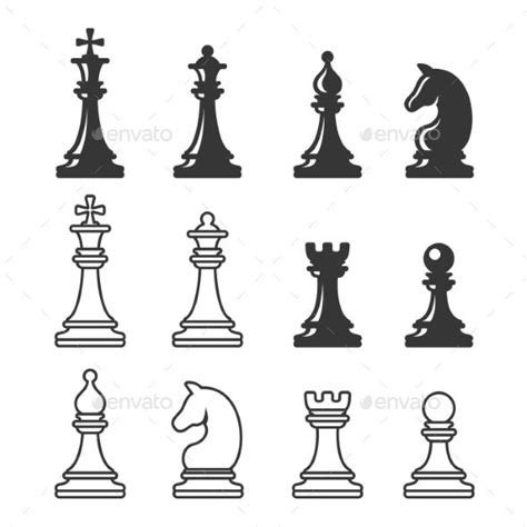 Black and White Chess Game Figures #Chess Set