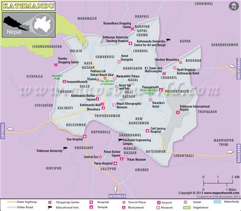 Kathmandu Map | Map of Kathmandu City, Nepal