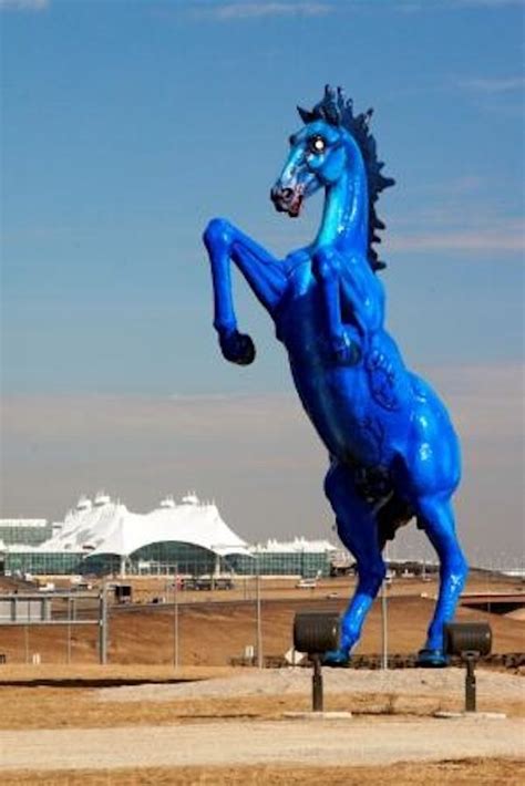 Blue horse Statue in Denver International Airport | #Information # ...