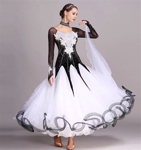 Ballroom dance competition dress velvet standard dresses modern dance ...