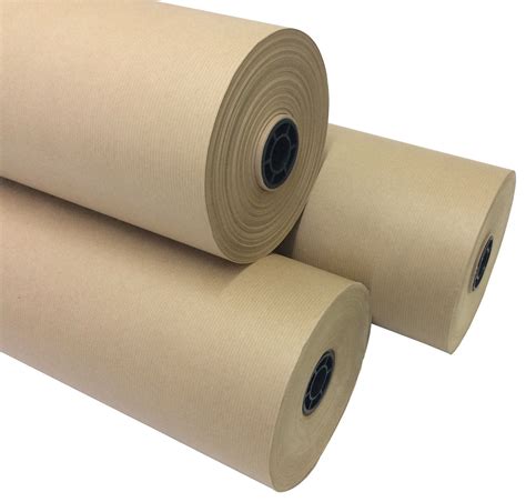 Pure Kraft MG Ribbed Brown Wrapping Paper Roll Very Strong 90gsm | eBay