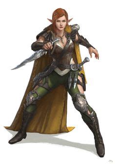 f High Elf Rogue Assassin Spy Med Armor Claok Shortswords Throwing Daggers ArtStation - Rogue ...
