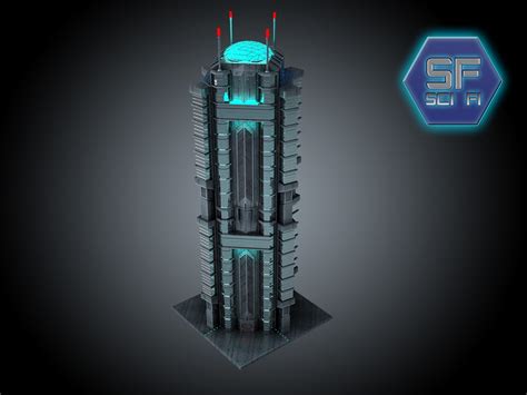 Sci Fi cyberpunk Building HD 3D Model $99 - .unknown .max .obj .fbx - Free3D