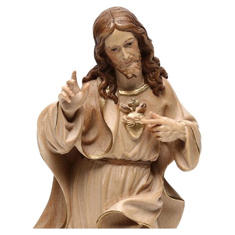 Sacred Heart of Jesus statue realistic style burnished in 3 | online sales on HOLYART.com