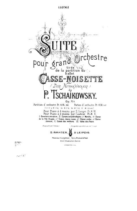 The Nutcracker (suite), Op.71a (Tchaikovsky, Pyotr) - IMSLP: Free Sheet Music PDF Download
