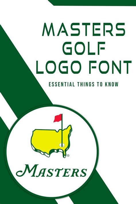 Masters Golf Logo Font in 2023 | Masters golf, Golf logo, Logo fonts