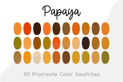 Papaya - Procreate Color Palette Graphic by Picto Graphy · Creative Fabrica