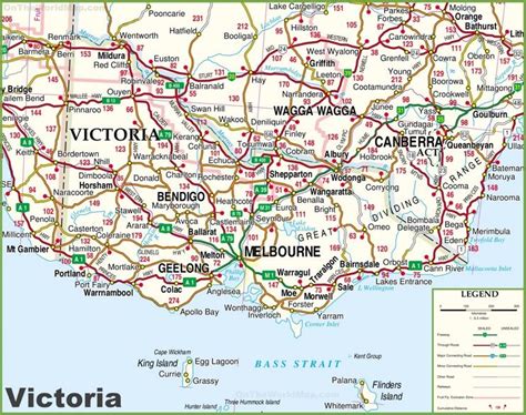 Large detailed map of Victoria with cities and towns | Map of victoria, Australia map, Detailed map