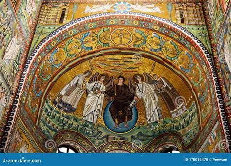 Apse Mosaic of Jesus from the Basilica of San Vitale in Ravenna Italy Editorial Image - Image of ...