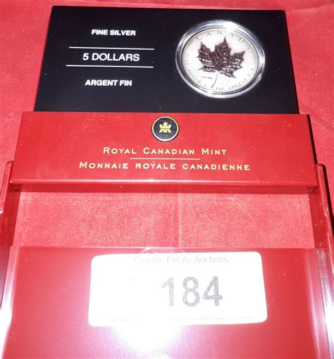 ROYAL CANADIAN MINT FINE SILVER 5 DOLLAR COIN