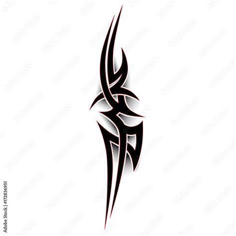 Tribal tattoo vector design template. Sleeve art black pattern arm. Simple logo. Designer ...