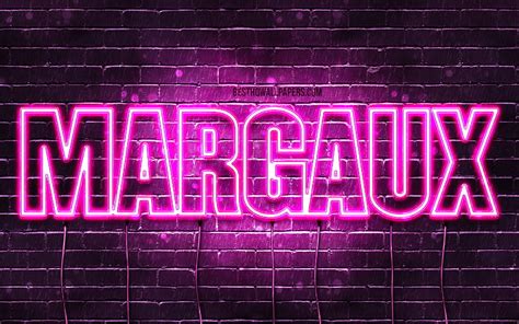 4K free download | Margaux with names, female names, Margaux name, purple neon lights, Happy ...