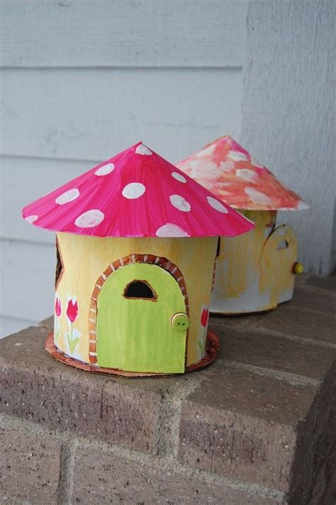 Cardboard fairy house | Cardboard house, Crafts for kids, Crafts