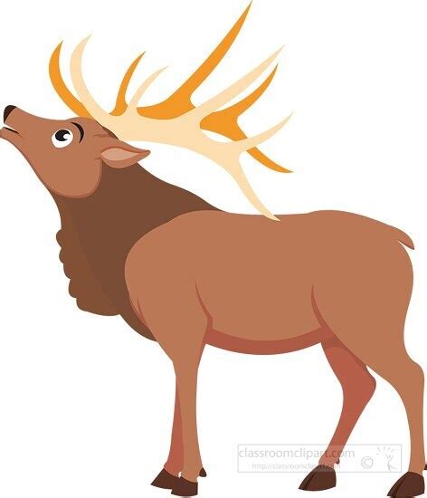 Mammal Clipart-elk with big antlers clipart