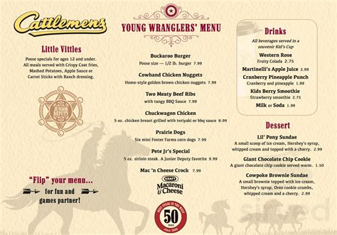 Cattlemens menu in Selma, California, USA