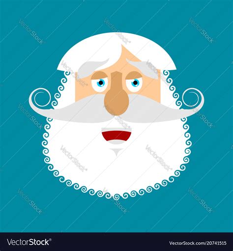 Old man happy emoji senior with gray beard face Vector Image