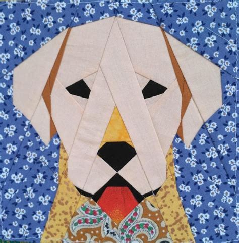 Labrador quilt block | Animal quilts, Paper pieced quilt patterns, Dog quilts