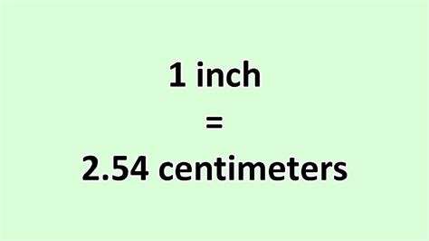 Convert Inch to Centimeter - ExcelNotes