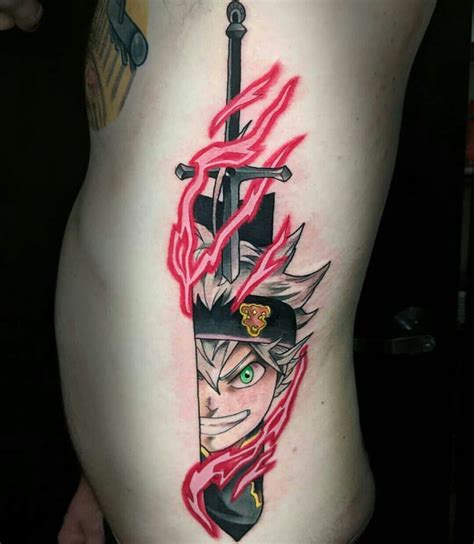 Asta Black Clover by - jct_tattoo (Instagram) | Anime tattoos, Clover ...