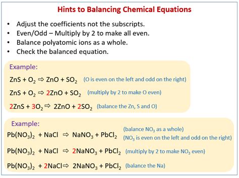 Balance chemical equations (solutions, examples, videos)