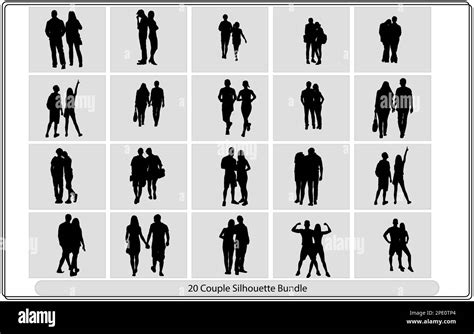 Couple silhouette couple man and woman in love,Couple vector silhouette. Hugging people Stock ...