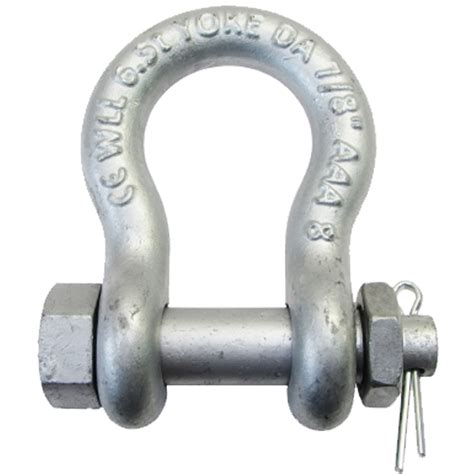 Yoke Grade 8 Safety Bow Shackle with Safety Anchor Pin (EN13889)