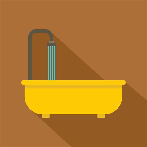 Bathroom icon, flat style 15091433 Vector Art at Vecteezy