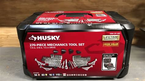 Husky mechanics tool set (270 piece) - YouTube