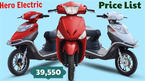 Hero Electric Scooter Price List 2021 Range Top Speed Charging Time ...