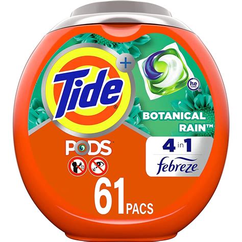 Tide PODS 4 in 1 HE Turbo Laundry Detergent Pacs, Botanical Rain Scent ...