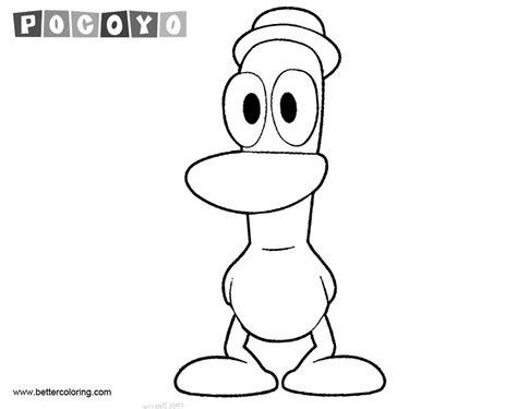 Pocoyo Coloring Pages Pato - Free Printable Coloring Pages