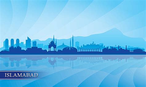 Islamabad City Skyline Silhouette Background Illustration Poster East ...